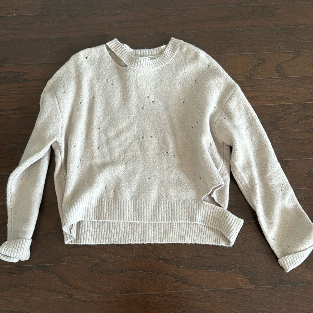 Cotton candy LA taupe sweater